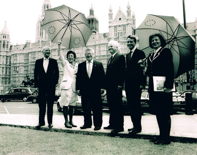  Sir Menzies Campbell MP, EC, Prof Alan Watson, Giles Radice MP, Peter Mandelson MP, Emma Nicholson MP and was taken in 1995